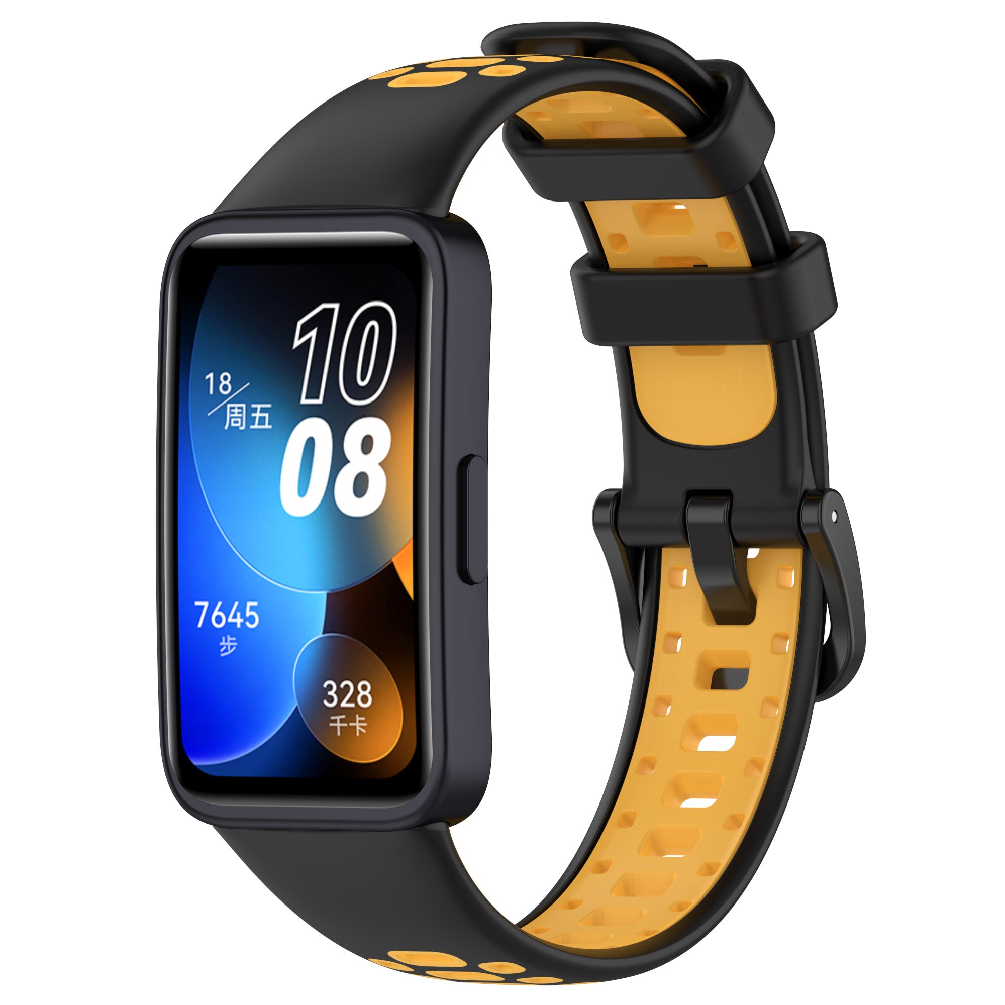 For Huawei Band 8 Adjustable Silicone Watch Band Dual-color Replacement Strap For Huawei Band 8 Adjustable Silicone Watch Band Dual-color Replacement Strap